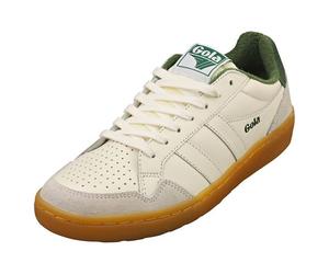Ténis Gola Eagle 86 Femme - Cuir Off White Et Vert - 38