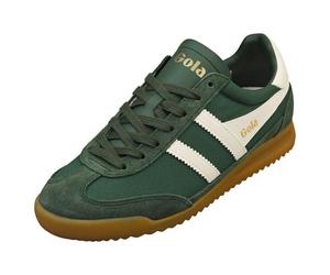 Tênis Gola Tornado Femme - Cuir & Textile, Vert Off Blanc - 39