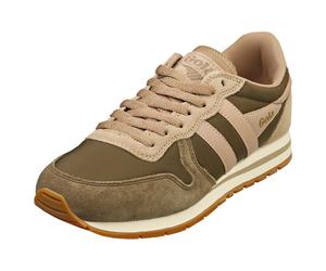 Téniss Gola Daytona Chute Femme - Textile Et Suédé Kaki - 37
