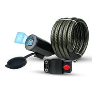TenixLox Antivol intelligent pour vélo sans clé avec câble en acier de 1,5 m et support, étanche, pour vélo, moto, scooter (empreintes de doigts)