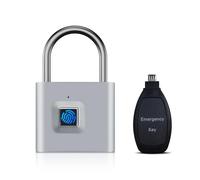 TenixLox Cadenas à empreintes digitales avec clé d'urgence, étanche IP66, serrure biométrique haute sécurité pour casier de gym, casier de tiroir, unités de rangement, bagages, valises