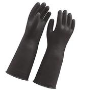 Tenlacum Gants Longs en Latex Naturel antidérapants 45 cm-60 cm Noir, Black 45cm