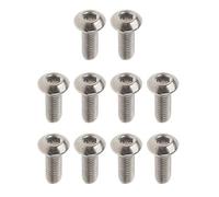Tenlacum Lot de 10 vis à tête hexagonale en Titane M3 x 6 mm/8 mm/10 mm/12 mm/15 mm Argenté, 12 mm