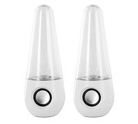 Tenlacum Lumières LED USB Powered Fontaine Audio Haut-Parleur de Danse pour PC Portables iPhone iPad4 iPod Mobile Phones (Blanc)