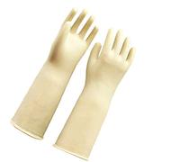 Tenlacum PICK Gants longs robustes en latex naturel antidérapant Blanc 60 cm Blanc 60 cm