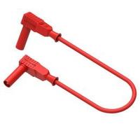 Tenma 76-024 Câble d'essai prise banane à angle droit vers prise 12 A Rouge 4 mm 1,5 m