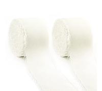 Tenn Well Ruban en Mousseline de Soie Blanc Ivoire de 20 M, 40 mm X 20 M, Bords Effilochés pour Bouquets de Mariage, Emballages Cadeaux et Décorations Artisanales
