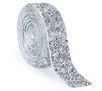 Tenn Well Strass Auto-Adhésives Ruban, 30 mm x 2.7 m Ruban Autocollant de Strass pour Miroir, Armoire, Décoration de Cuisine Et Salle de Bain