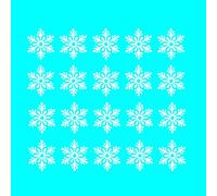 TENNER.LONDON Lot de 20 patchs thermocollants en forme de flocons de neige pour sérigraphie, lavable en machine - Motif flocon de neige, blanc, 3.5 CM X 3.1 CM