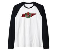 Tennessee Buffalo Plaid Christmas Home Wreath Retro Manche Raglan