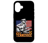 Tennessee Cowgirl Nashville Country Music Fan Guitar US Flag Coque pour iPhone 16