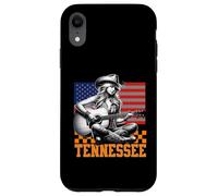 Tennessee Cowgirl Nashville Country Music Fan Guitar US Flag Coque pour iPhone XR