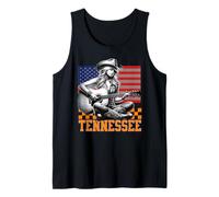 Tennessee Cowgirl Nashville Country Music Fan Guitar US Flag Débardeur