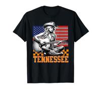 Tennessee Cowgirl Nashville Country Music Fan Guitar US Flag T-Shirt