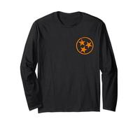 Tennessee Flag, Vintage Distressed Print Tennessee Tri-Star Manche Longue