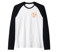 Tennessee Flag, Vintage Distressed Print Tennessee Tri-Star Manche Raglan