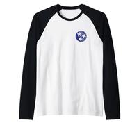 Tennessee Flag, Vintage Tennessee Tri-Star Manche Raglan