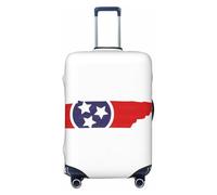 Tennessee State Flag Map Housse de protection pour valise lavable anti-rayures, Noir , XL