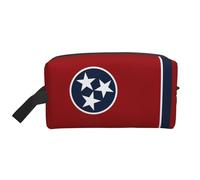 Tennessee State Flag Print Sac de rangement de voyage à la mode, trousse de toilette portable grande capacité organisateur