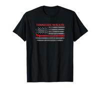 Tennessee Walker Cheval avec Drapeau américain T-Shirt