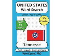 Tennessee Word Search Puzzle book: Word Searches with Easy to Read Print about Tennessee, the Volunteer state, cities, towns, & municipalities | 6x9 ... holidays, birthdays, and free time.
