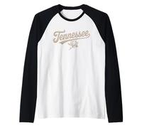 Tennessee Yarn Script Look Floral Southern Women and Kids Manche Raglan