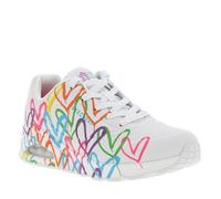 Skechers Baskets basses femme Highlight Love – Blanc/Multi – Synthétique – Lacets – Taille 37