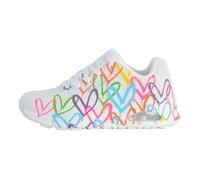 Tennis Basket Basses Femme - SKECHERS - Highlight Love - Blanc/Multi - Synthétique - Lacets - Plat 39