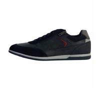 Tennis Basket Basses Geox Renan Waxzed Zip Marine Homme - GEOX - Homme - Cuir - Marine - Bleu - Lacets - Plat 40