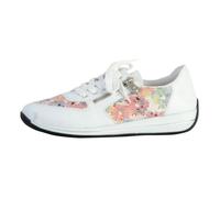 Tennis Basket Basses - RIEKER - N111 - Blanc - Cuir - Lacets - Femme 36