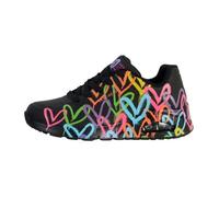 Tennis Basses Femme - Skechers Highlight Love - Noir-Multi - Confortable et Imprimé 36