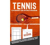 Tennis, carnet de stratégies à remplir: Terrains de tennis vierges pour dessiner vos stratégies de jeu + pages de notes