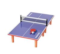 Tennis compact - Mini kit de jeu de tennis portable - Table de sport pliable et stable - Avec 2 pagaies et 1 balle - Table de jeu d'intérieur peu encombrante - Planche de divertissement durable - Ak