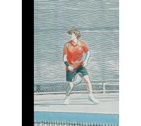 Tennis Composition Notebook, Pen and Wash Art, Wide Ruled, 100 pages