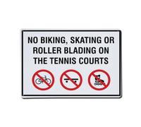 Tennis Courts Activity Ban Plaque Rétro En Aluminium 20x30cm