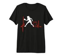 Tennis de Table pour Fille Heartbeat EKG Ping Pong T-Shirt Haut de Gamme