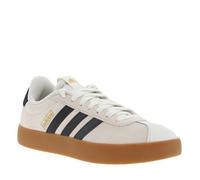 Tennis en cuir blanches et noires à semelle marron avec logo doré 38,5