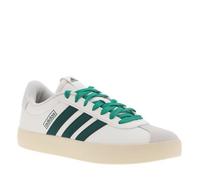 Tennis en cuir blanches et vertes à semelle écrue avec lacets plats verts 42