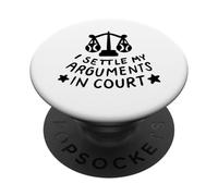 Tennis Funny - Je règle Mes Arguments Devant Le Tribunal PopSockets PopGrip Adhésif