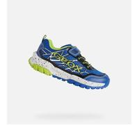 Tennis J TUONO - GEOX - Garçon - Bleu roi/citron vert - Enfant - Lacets 24
