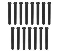Tennis Racket Wire Protection Tube, Nylon String Grommets Replacement Set, Durable Racquet Eyelets for Stringing Tools, 15pcs Black Tubes for Tennis Rackets (4,0 * 35mm)