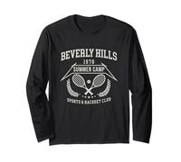 Tennis rétro années 70 Beverly Hills Summer Camp CA pour garçons et Hommes Manche Longue