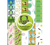 Tennis Scrapbook Paper 8.5 x 11 Inches, 40 Pages: 20 Double Sided Sheets with 10 distinctive Designs