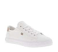 Tommy Hilfiger Baskets Vulcanisées Femme Canvas Lace Up Élégantes, Blanc (White), 41