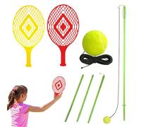 Tennis Trainer Rebound Ball, Solo Training Equipment, Portable Practice Tool, Swing Feedback Gear, for Athletes Match Drill Court Games Player Companion, 1.61m/5.28 Feet