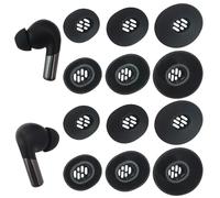 TENNMAK Lot de 12 embouts de rechange pour écouteurs OnePlus Buds 4/Buds 3/Buds Pro 3/Buds Pro 2/Nord Buds 3/Nord Buds 3 Pro, 6 paires d'embouts d'oreillets, noir