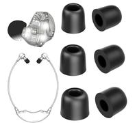 TENNMAK Lot de 3 paires d'embouts de rechange en mousse à mémoire de forme pour casque TV KZ ZS10 Pro X ZSN/Sennheiser IE 200 - Embouts en mousse noire