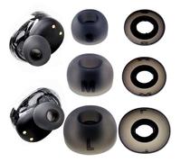 TENNMAK Lot de 6 embouts de rechange pour écouteurs JBL Tune Buds/JBL Tune Buds 2, S/M/L, noir