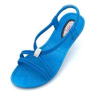 Tenno Chaussures de bain pour femme - Chaussures de natation - Sandales de bain pour femme - Taille petite - Coupe étroite, Turquoise., 38 EU Étroit