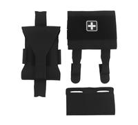 Tenoburian Kit de microtraumatisme monté sur Ceinture Molle Tactique, Pochette médicale Trousse de Premiers Soins Pochette IFAK avec Porte-Garrot, BLK, L, Noir